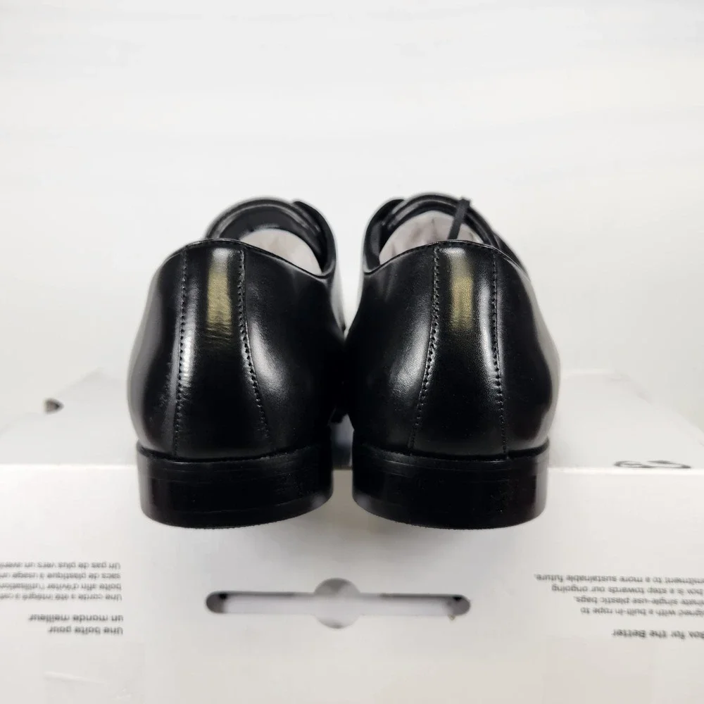Aldo Marcelus Dress Shoes Mens Size 12 Black Leather Lace Up Pillow Walk Flex